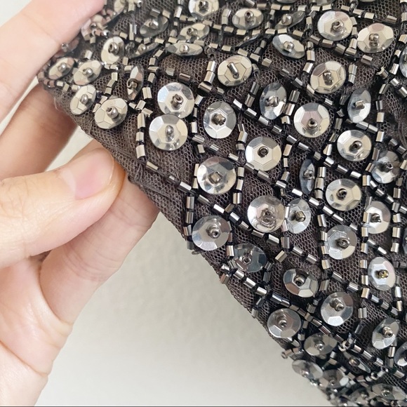 Aidan Mattox Sequin Beaded Sheath Cocktail Evening Wedding New Years Dress - Picture 12 of 14